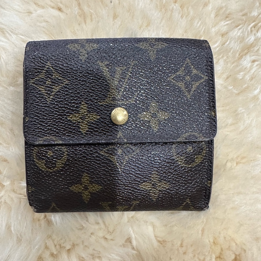 Lv vintage pre owned monogram compact wallet